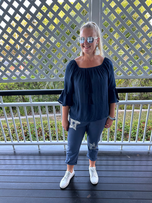 Bibba Star Pants Navy